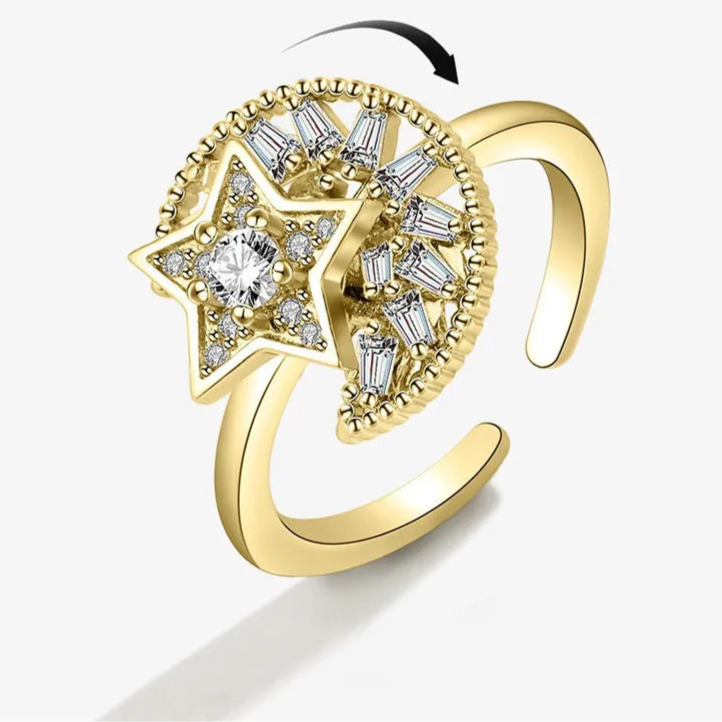 Aurevo Luxe stress ring complete view - premium fidget band