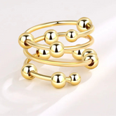 luna stress relief ring detail - celestial fidget band