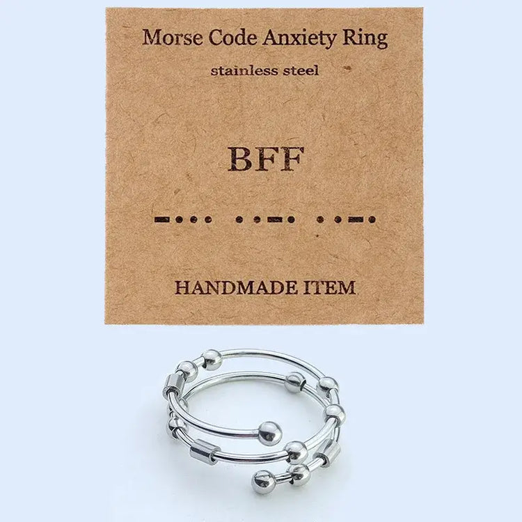 AuraCode spinner band anxiety ring - premium fidget ring for stress relief