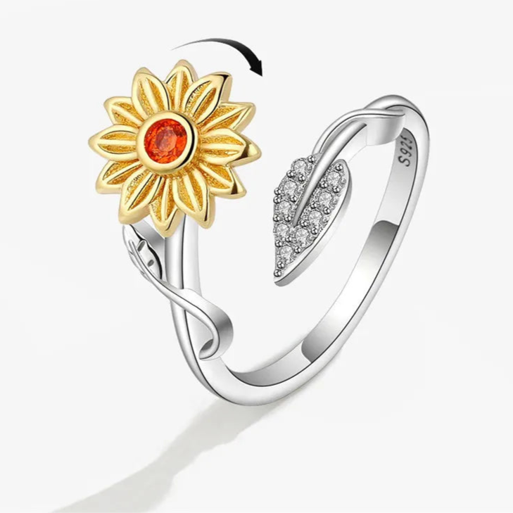 Aurian anxiety jewelry refined details - golden calm ring