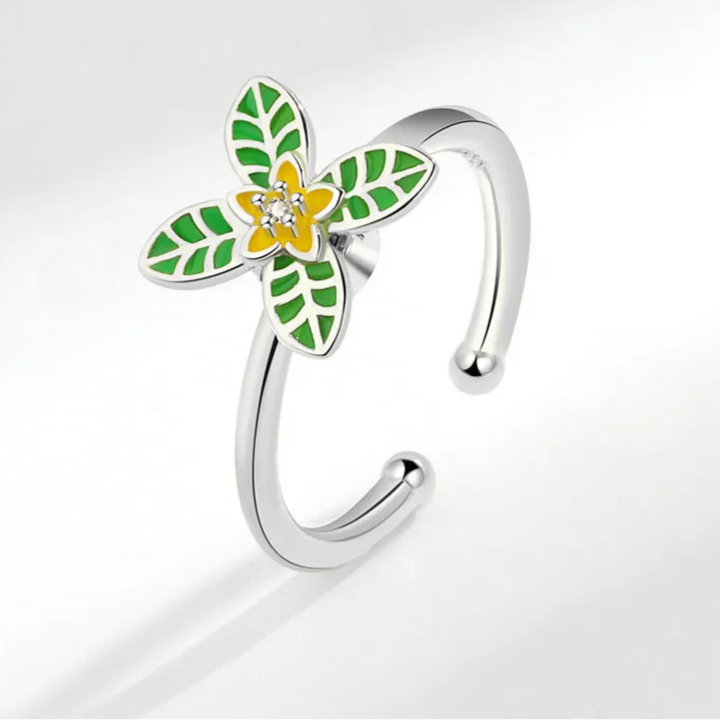 Aurian anxiety ring product shot - golden calm band