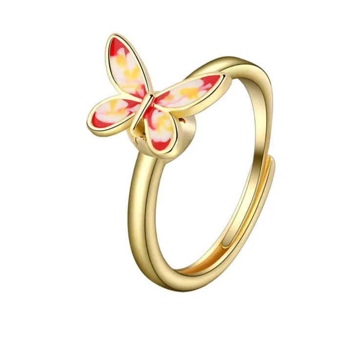 Aurian fidget jewelry polished surface - warm stress relief ring