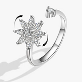 Althea fidget band on finger - healing stress jewelry