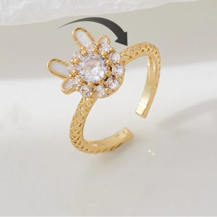 Avelora stress relief jewelry - premium fidget ring display