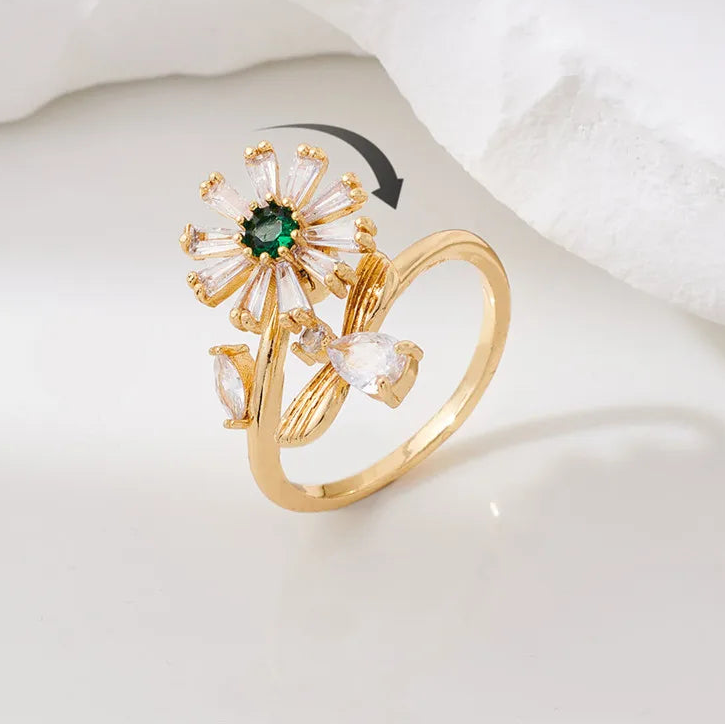 Avelora fidget jewelry close-up - sophisticated stress ring