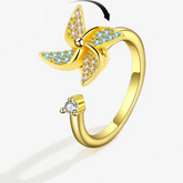 Aurian fidget ring texture view - warm stress band