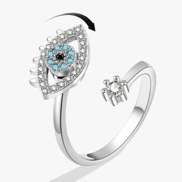 Amaris calm ring side detail - anxiety relief jewelry