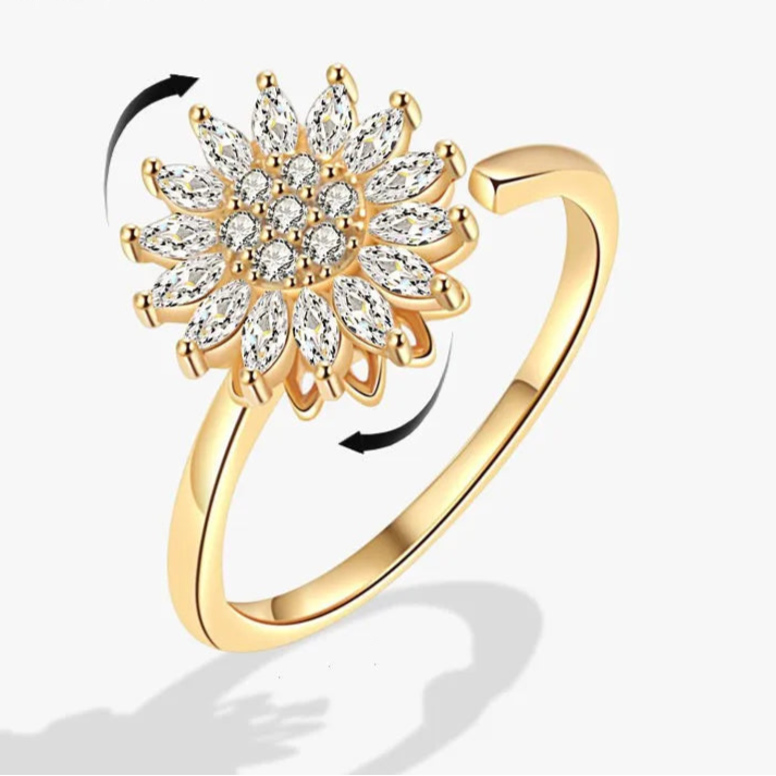 Auralis stress relief jewelry - premium fidget ring display