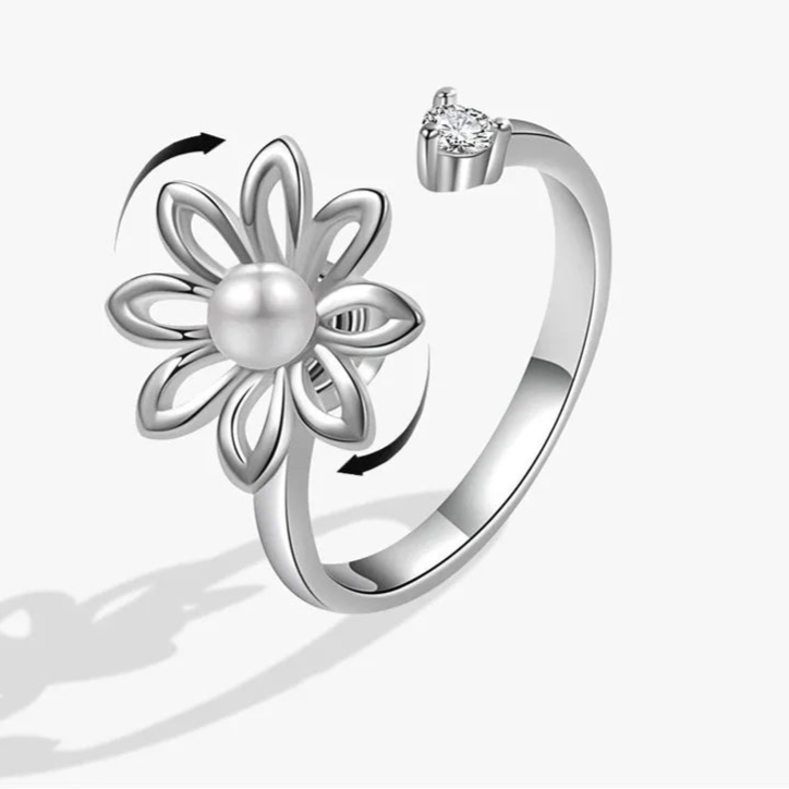 Ariya calm ring side detail - anxiety relief jewelry