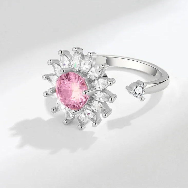 Ariya anxiety band on finger - premium calm ring