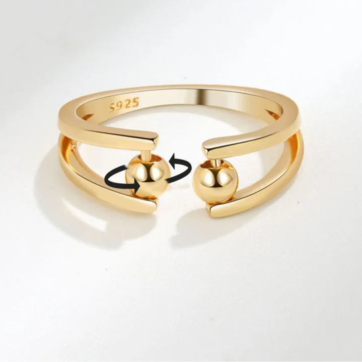 Arden nature anxiety ring - botanical calm fidget jewelry