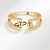 Arden nature anxiety ring - botanical calm fidget jewelry