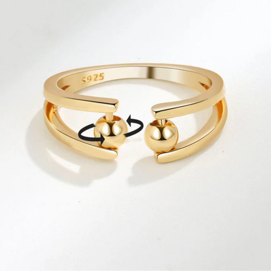 Arden nature anxiety ring - botanical calm fidget jewelry