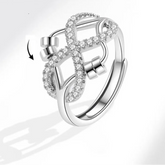 Auralis stress relief ring angle - radiant fidget jewelry