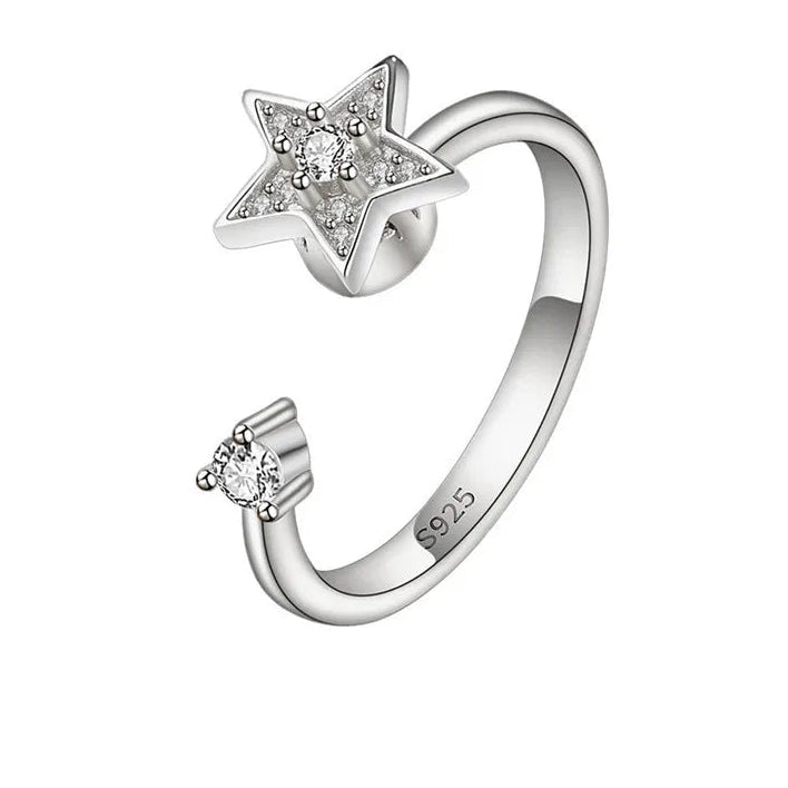 Aurian calm band detail view - golden anxiety ring