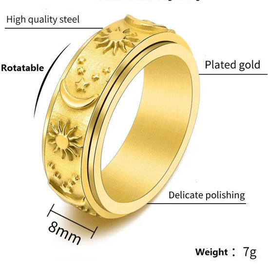 Astra celestial anxiety ring - star-inspired calm jewelry