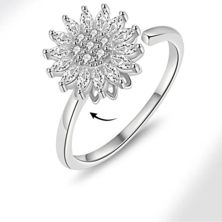 Althea calm ring side detail - anxiety relief jewelry