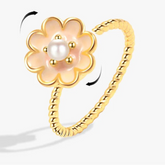 Amara fidget band on finger - eternal stress jewelry