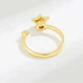 Aurevo Luxe fidget ring on hand - premium stress relief