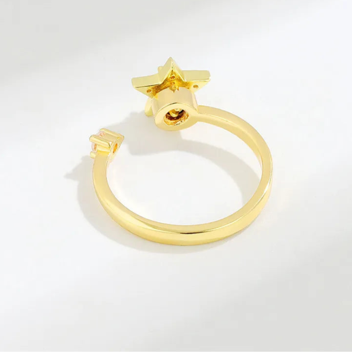 Aurevo Luxe fidget ring on hand - premium stress relief