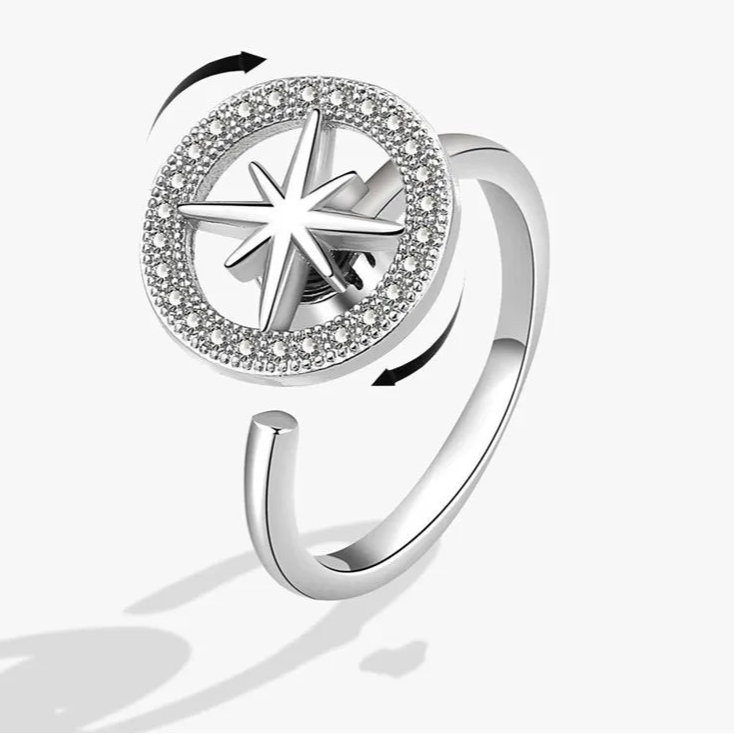 Azura calm jewelry texture - premium anxiety relief ring