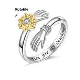 Aluna calm jewelry texture - moonlight anxiety relief ring