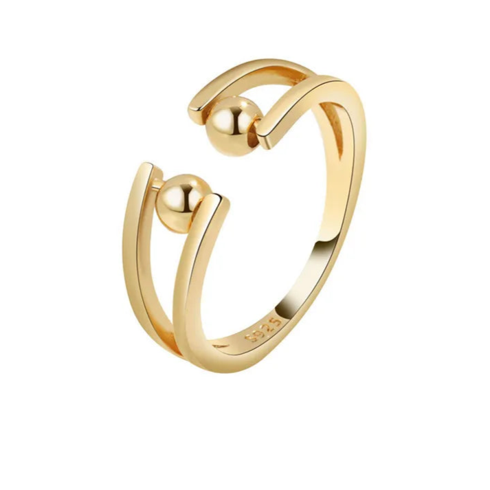 Ariya anxiety ring collection display - premium calm jewelry