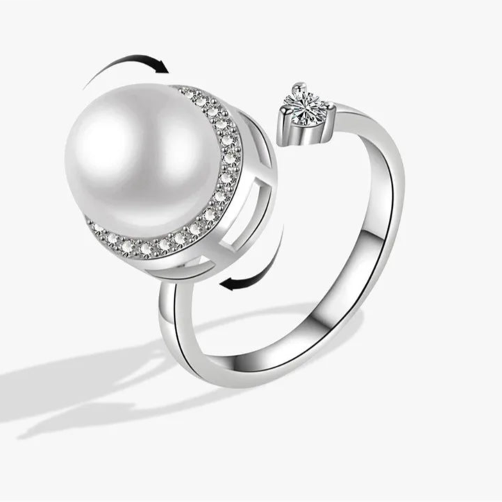 Aluna anxiety relief jewelry premium finish - moonlight calm ring