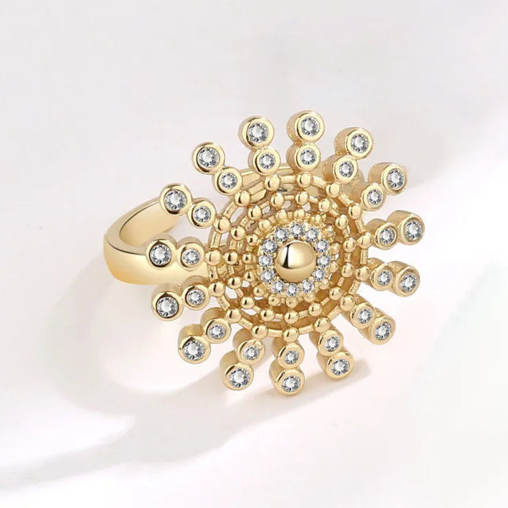 Azura sky-blue anxiety ring - serene calm fidget jewelry