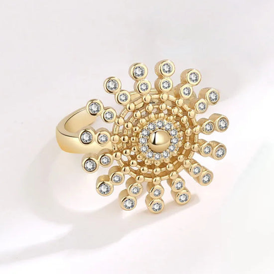 Azura sky-blue anxiety ring - serene calm fidget jewelry