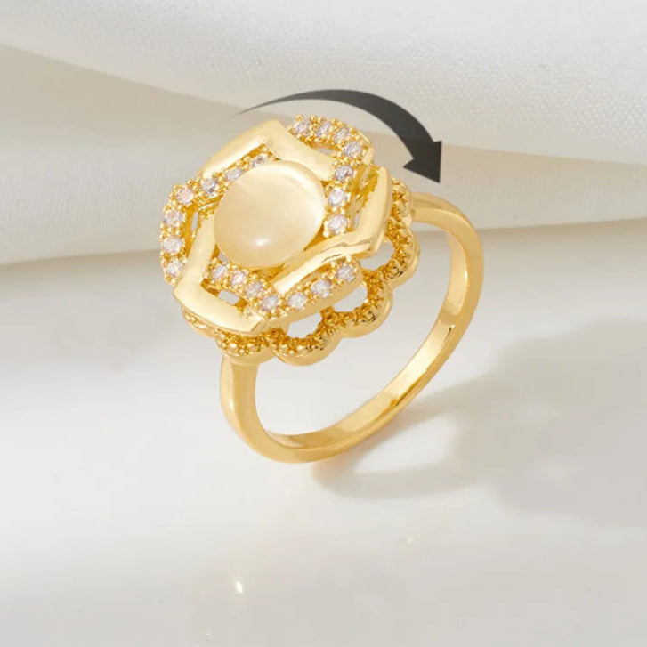 Avelora calm jewelry texture - premium anxiety relief ring