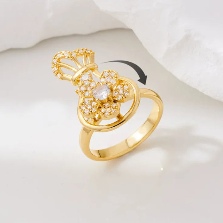 Avelora fidget band on finger - elegant stress jewelry