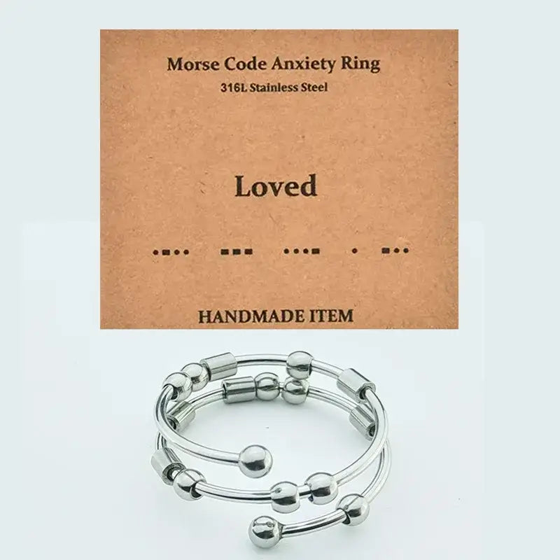 AuraCode fidget band texture - luxury stress relief ring