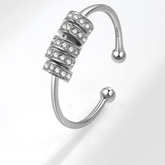 Aluna calm band detail view - celestial anxiety ring