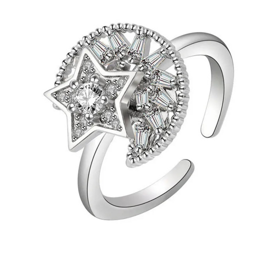 Aurevo Luxe anxiety ring - luxury calm fidget jewelry