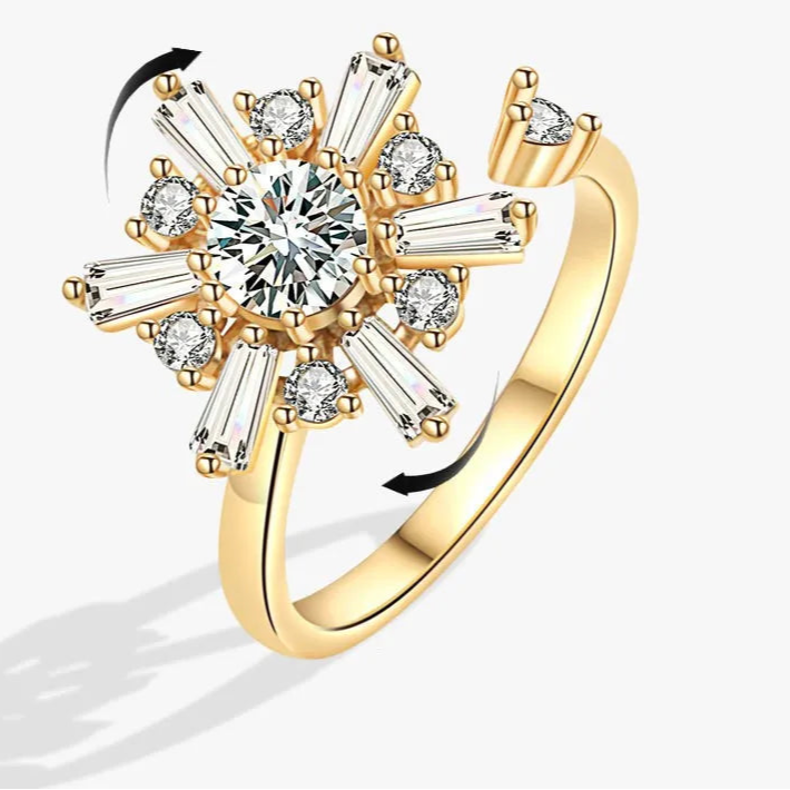 Amara calm ring on hand - anxiety relief band