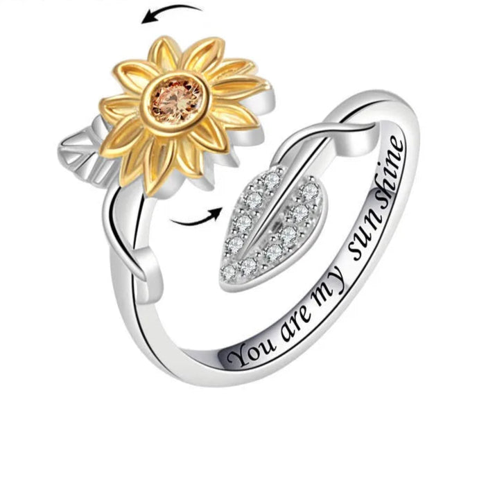 Auralis calm jewelry on finger - anxiety relief ring