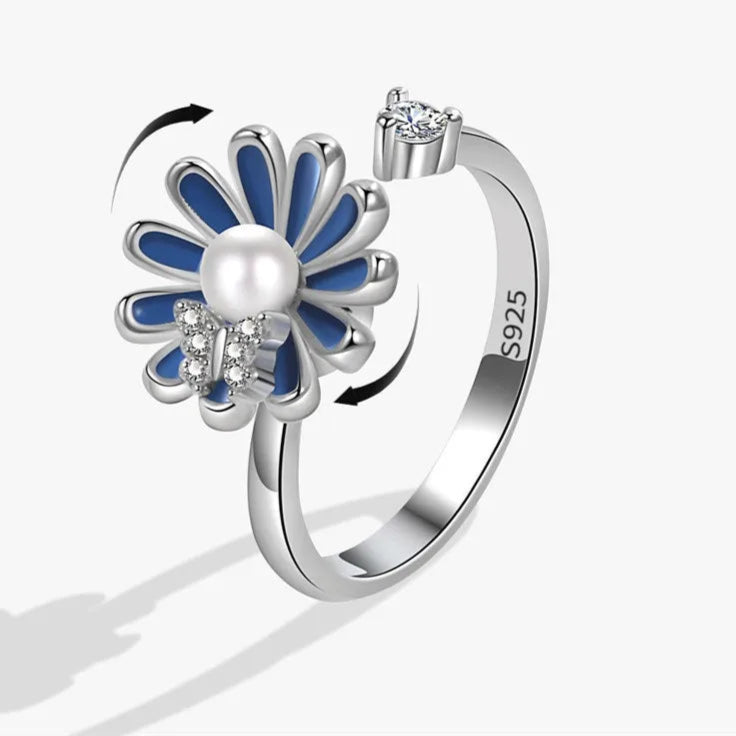 Azura fidget ring multiple angles - azure stress relief