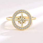 Azura stress relief ring detail - sky-blue fidget band