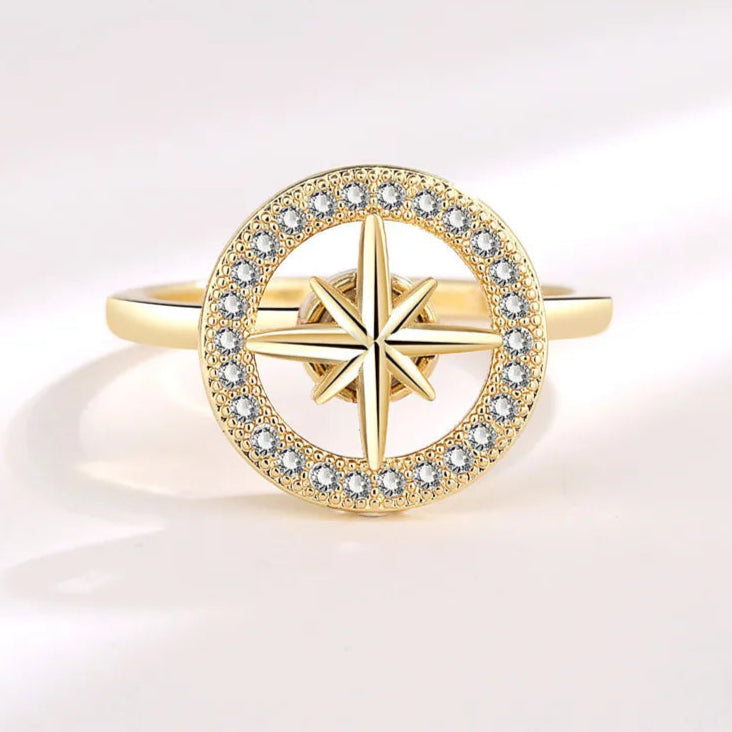 Azura stress relief ring detail - sky-blue fidget band