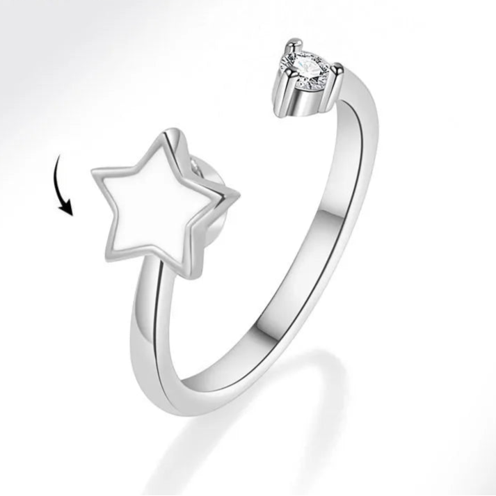 Auralis stress relief ring detail - radiant fidget band