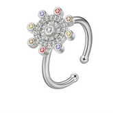 Aurian stress relief band angle - golden fidget ring