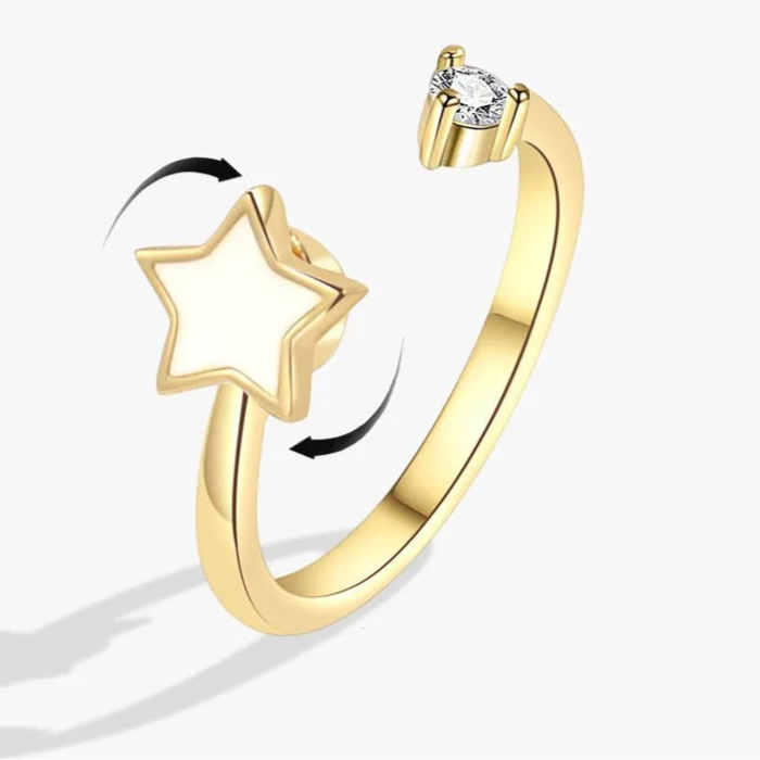 Althea stress relief ring detail - healing fidget band