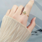 Aurevo Luxe calm ring close-up - luxury anxiety jewelry