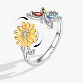 Aluna stress relief jewelry gift set - moonlight fidget rings