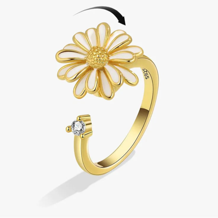 Ariya calm jewelry texture - premium anxiety relief ring