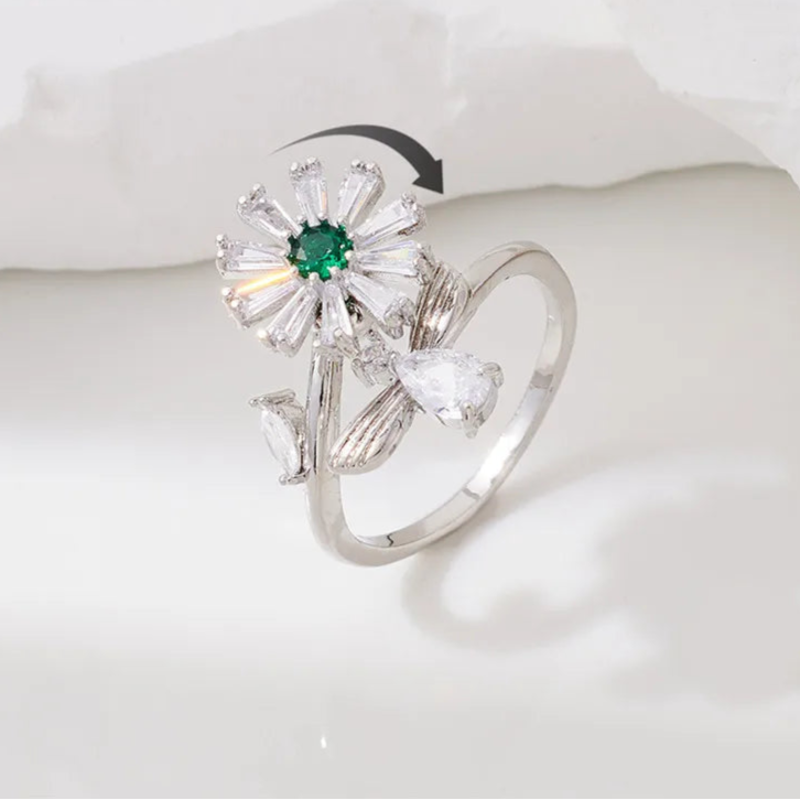 Avelora stress ring side view - sophisticated fidget design