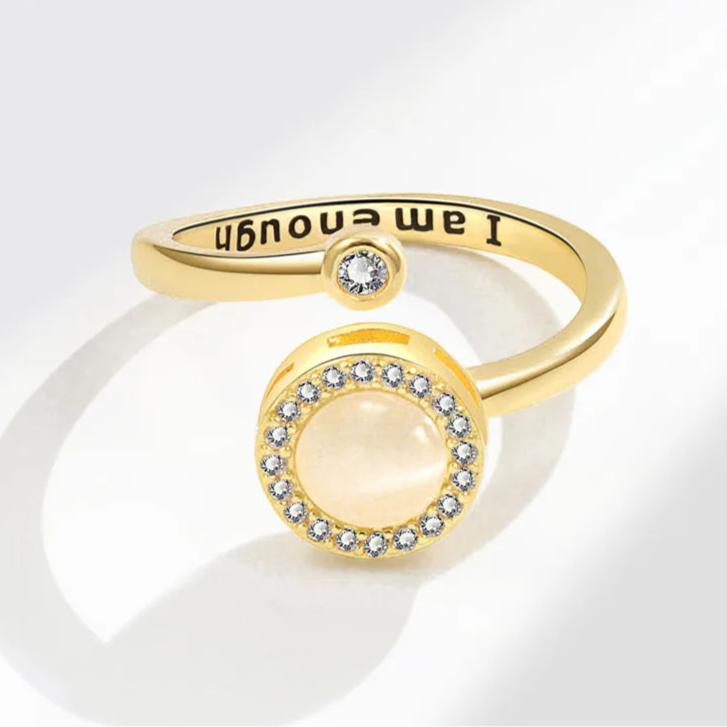 Aluna calm jewelry detail - anxiety relief ring