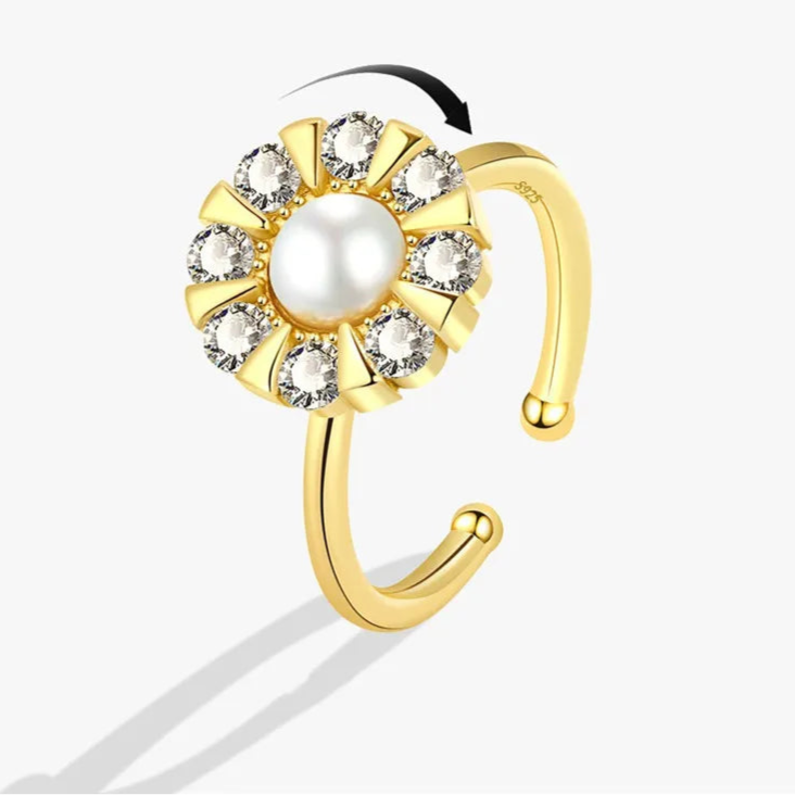 Ariya anxiety ring comfort fit - elegant calm fidget jewelry