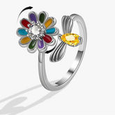 Aluna calm ring multiple views - lunar anxiety jewelry